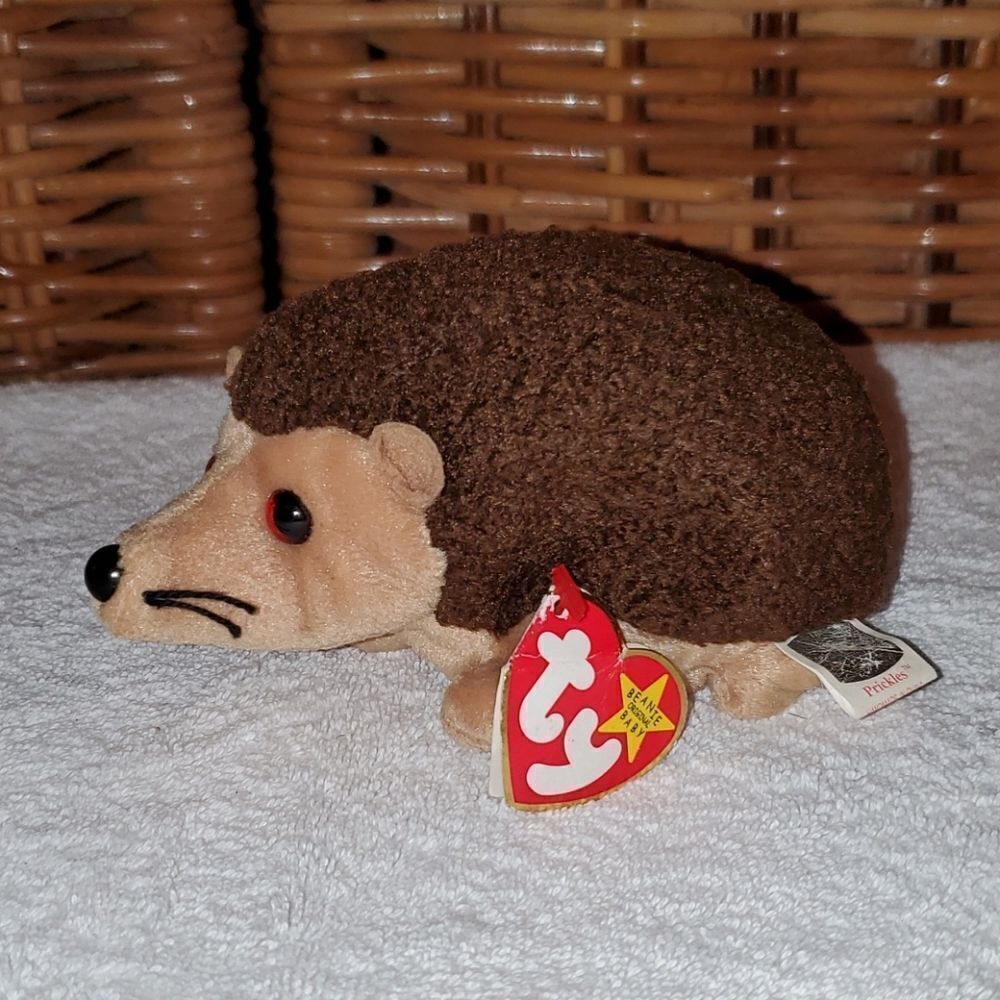 Rare Error TY Prickles Hedgehog Beanie Baby 1998